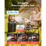 Misting Fan, 2400RPM Motor Camping Misting Fan, Mister Cooling Fans with 12L Water Tank, 20000mAh Battery, 4-Speed Wind & 3 Ligh