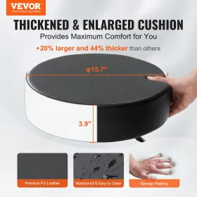 Rolling Stools with Wheels, 400 LBS Weight Capacity Adjustable Height Stool with Ultra-Thick Seat Cushion, Swivel Stools Chair