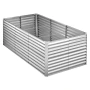 Galvaniseret hævet haveseng, 2400 x 1200 x 860 mm, rektangulær