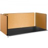 Desk Divider 60'' Desk Privacy Panel, 3 Panels Privacy Acoustic Panel, Sound Absorbing Acoustic Privacy Panel, Reduce Noise and