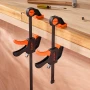 Bar Clamps for Woodworking, 2-Pack 30.48 cm and 2-Pack 15.24 cm, One-Handed Clamp/Spreader, Quick-Grip F-Clamp with 70 kg Load L