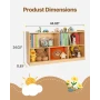 Montessori Bookshelf, 1140 mm Width Toy Storage Organizer, 5-Section Kids Display Storage Cabinet, Daycare Furniture, Kids Books
