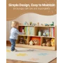 Montessori bogreol, 1140 mm bredde legetøjsopbevaringsorganer
