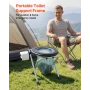 Bærbart toilet til camping, 160 kg vægtkapacitet, foldbart