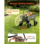 Garden Dump Cart, 272 kg Poly Dump Cart, Garden Carts Dumps Wagon with 90° Quick-Dumps Mechanism, 180° Swivel Wheels, 270° Flexi