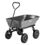 Garden Dump Cart, 272 kg Poly Dump Cart, Garden Carts Dumps Wagon with 90° Quick-Dumps Mechanism, 180° Swivel Wheels, 270° Flexi