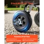 Garden Dump Cart, 181 kg Poly Dump Cart, Garden Carts Dumps Wagon with 90° Quick-Dumps Mechanism, 180° Swivel Wheels, 270° Flexi