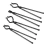 Blacksmith Tongs, 45.7 cm 4 PCS, V-Bit Bolt Tongs, Wolf Jaw Tongs, Z V-Bit Tongs and Gripping Tongs, Carbon Steel Forge Tongs wi