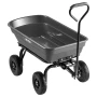 Garden Dump Cart, 181 kg Poly Dump Cart, Garden Carts Dumps Wagon with 90° Quick-Dumps Mechanism, 180° Swivel Wheels, 270° Flexi