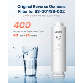 Reverse Osmosis System, 400 GPD 9-stage Reverse Osmosis Water Filter Replacement, RO Filter Cartridge for 24 Months, Reduces Lea