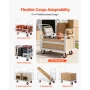 Platform Truck Cart with Cage, 907.18 kg Capacity, 6-in-1 Foldable Flatbed Cart with Swivel Wheels, Heavy Duty Hand Truck, Multi