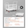 Platform lastbilvogn med bur, 907,18 kg kapacitet, 6-i-1
