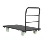 Heavy Duty Platform Truck, 907.18 kg Capacity, Industrial Steel Flatbed Cart with Swivel Wheels and Handle, Platform Hand Push T