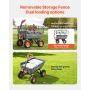 Garden Dump Cart, 544 kg Poly Dump Cart, Garden Carts Dumps Wagon with Storage Fence, 2-in-1 Convertible Handle, 90° Quick-Dumps