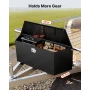 Trailer Tongue Box, 1245 x 353 x 470 mm Steel Trailer Tongue Tool Box, Heavy Duty Storage Organizer with Lock and Keys, Utility 