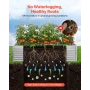 Galvanized Raised Garden Bed, 2400 x 1200 x 620 mm, Rectangular Metal Planter Box Kit Outdoor, Bottomless Elevated Planting Box 
