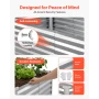 Galvanized Raised Garden Bed, 2400 x 1200 x 620 mm, Rectangular Metal Planter Box Kit Outdoor, Bottomless Elevated Planting Box 