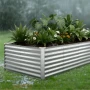 Galvaniseret hævet haveseng, 2400 x 1200 x 620 mm, rektangulær