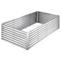 Galvanized Raised Garden Bed, 2400 x 1200 x 620 mm, Rectangular Metal Planter Box Kit Outdoor, Bottomless Elevated Planting Box 