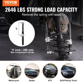 Coil Spring Compressor Tool, 2 pcs Heavy Duty Macpherson Strut Spring Compressor Set, 2646 lbs Strut Spring Compressor with