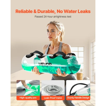 Water Weights Aqua Bag, Large Aqua Bags for Workout, 22.68 kg Adjustable Portable Stability Fitness & Full Body Exercise Equipme