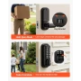 Mechanical Keyless Entry Door Lock, 2.0 Code Upgrade, 4-7 Digits Code, Single-Sided Push Button Combination Mechanical Keypad Do