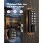 Mechanical Keyless Entry Door Lock, 2.0 Code Upgrade, 4-7 Digits Code, Single-Sided Push Button Combination Mechanical Keypad Do