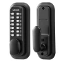 Mechanical Keyless Entry Door Lock, 2.0 Code Upgrade, 4-7 Digits Code, Single-Sided Push Button Combination Mechanical Keypad Do