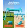 Strandtelt Sun Shelter, UPF50+ Solbeskyttelse, 2 m høj, 3x3 m