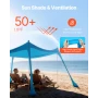 Strandtelt Sun Shelter, UPF50+ solbeskyttelse, 2 m høj, 3 x 3