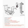 Platform lastbil, 1202,02 kg Kapacitet, Heavy Duty Flatbed Cart