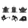 Engine Motor Mount and Transmission Mount Kit Replacement, Set of 6, Compatible with 2003–2007 Honda Accord 2.4L L4, Replace OE 