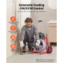 Drain Cleaner Machine 22m x 9.5mm, Auto Feed Sewer Snake Drain Auger on Wheels, Portable Drain Cleaning Machine with 8 Cutters &