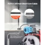 Drain Cleaner Machine 22m x 9.5mm, Auto Feed Sewer Snake Drain Auger on Wheels, Portable Drain Cleaning Machine with 8 Cutters &