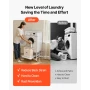 Laundry Pedestal, 410 mm Height, Washer and Dryer Pedestals with Pull-out Tray, 318 kg Weight Load Capacity, Non-Slip Feet, Heav