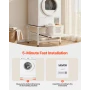 Laundry Pedestal, 410 mm Height, Washer and Dryer Pedestals with Pull-out Tray, 318 kg Weight Load Capacity, Non-Slip Feet, Heav