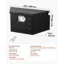 Trailer Tongue Box, 660 x 330 x 305 mm Aluminum Trailer Tongue Tool Box, Heavy Duty Storage Organizer with Lock & Keys, Utility 