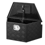 Trailer Tongue Box, 660 x 330 x 305 mm Aluminum Trailer Tongue Tool Box, Heavy Duty Storage Organizer with Lock & Keys, Utility 