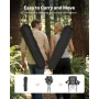 Oversized Camping Chairs, 204 kg Heavy Duty Support, Portable Folding Camp Chairs with Padded Backrest & Armrests, Cup Holder & 