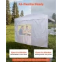 Canopy Sidewalls, Fit for 3 x 3 m Pop Up Canopy Tent, Tent Side Walls with Waterproof and Sunlight Protection Layer for Outdoor 
