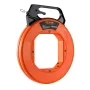 Fish Tape, 73.2m 3mm (240-foot, 1/8-inch), Steel Wire Puller with Optimized Housing and Handle, Easy-to-Use Cable Puller Tool, F