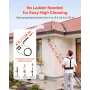 7.62 m Pressure Washer Telescoping Wand, with Power Washer Extension Wands & High Pressure Hose, Brush Head, 7 Nozzles, Hose Ada