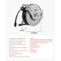 Pressure Washer Hose Reel, 19.8 m x 6.4 mm Retractable Power Heavy-Duty Steel Washer Hose Reel, 3200PSI Max, Auto-Rewinding, Fle