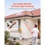 2.74 m Pressure Washer Telescoping Wand, 3-Section with Power Washer Extension Wands, 7 Nozzles, Hose Adapter, Support Belt, Sto