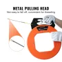 Fish Tape, 30.5m, 4.8mm, Fiberglass Wire Puller with Optimized Housing and Handle, Easy-to-Use Cable Puller Tool, Flexible Wire 