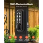 Mechanical Keyless Entry Door Lock, 2.0 Code Upgrade, 4-7 Digits Code, Double-Sided Push Button Combination Mechanical Keypad Do