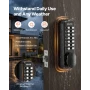 Mechanical Keyless Entry Door Lock, 2.0 Code Upgrade, 4-7 Digits Code, Double-Sided Push Button Combination Mechanical Keypad Do