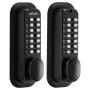 Mechanical Keyless Entry Door Lock, 2.0 Code Upgrade, 4-7 Digits Code, Double-Sided Push Button Combination Mechanical Keypad Do