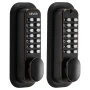 Mechanical Keyless Entry Door Lock, 2.0 Code Upgrade, 4-7 Digits Code, Double-Sided Push Button Combination Mechanical Keypad Do