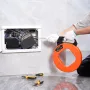 Fish Tape, 30.5m, 4.8mm, Fiberglass Wire Puller with Optimized Housing and Handle, Easy-to-Use Cable Puller Tool, Flexible Wire 
